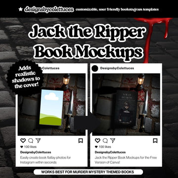 15 Jack the Ripper Book Cover Mockups – Historical Horror Canva Templates for Authors & Bookstagrammers